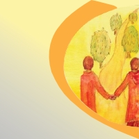 Bild mit Paar auf dem Weg